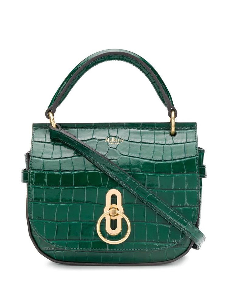 Mulberry Amberley Small Top Handle Bag in Green Grained Leather — UFO ...