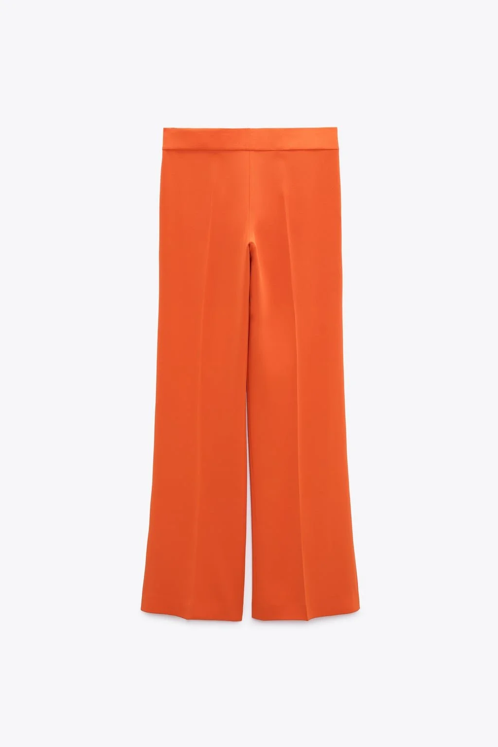 Zara Flowing Flared Trousers in Pumpkin