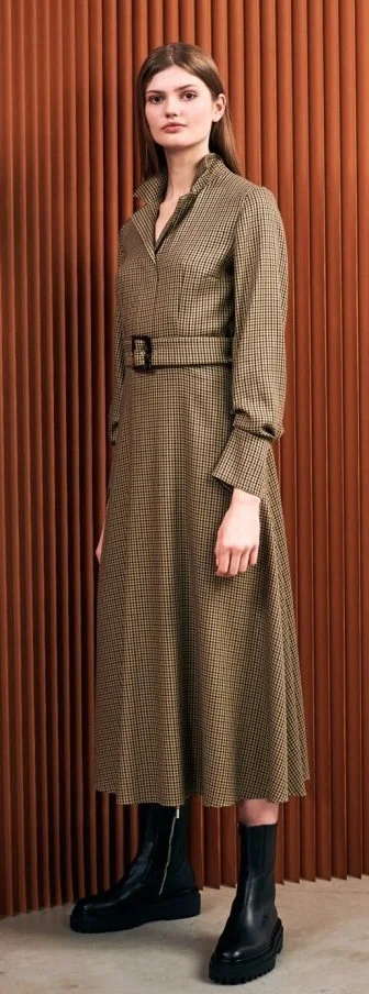 Natan Nola Checked Dress in Green