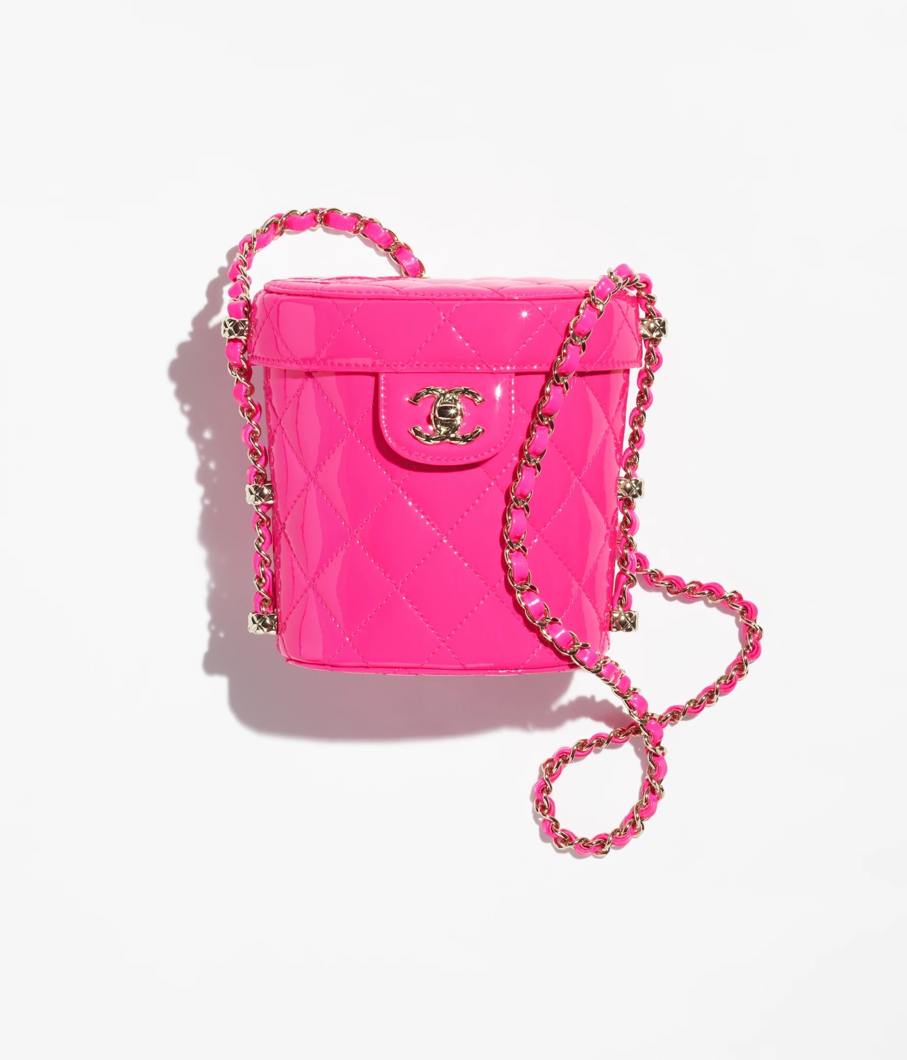 pink vintage chanel bag black