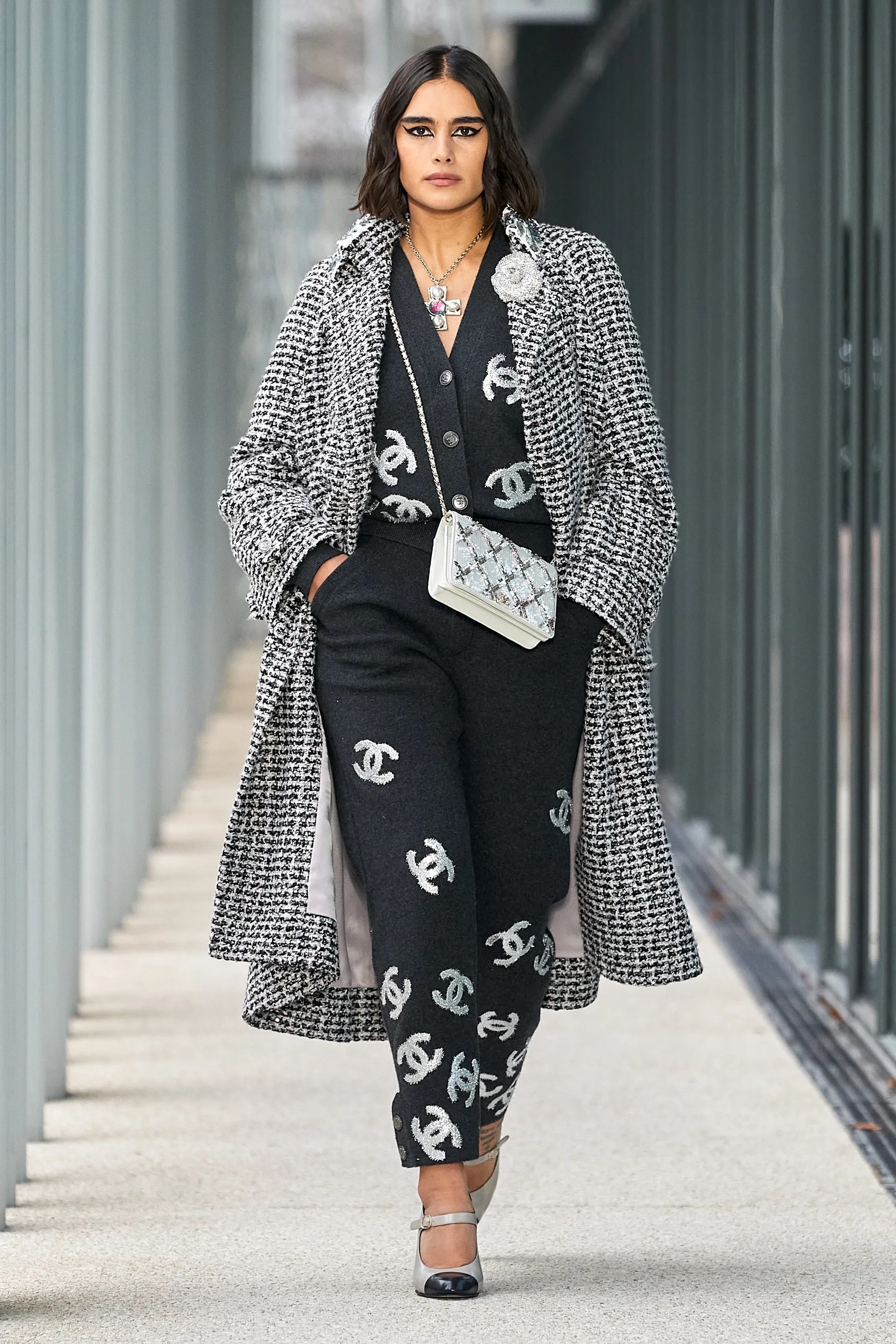 Chanel Long Wool Coat with Patch Pockets — UFO No More
