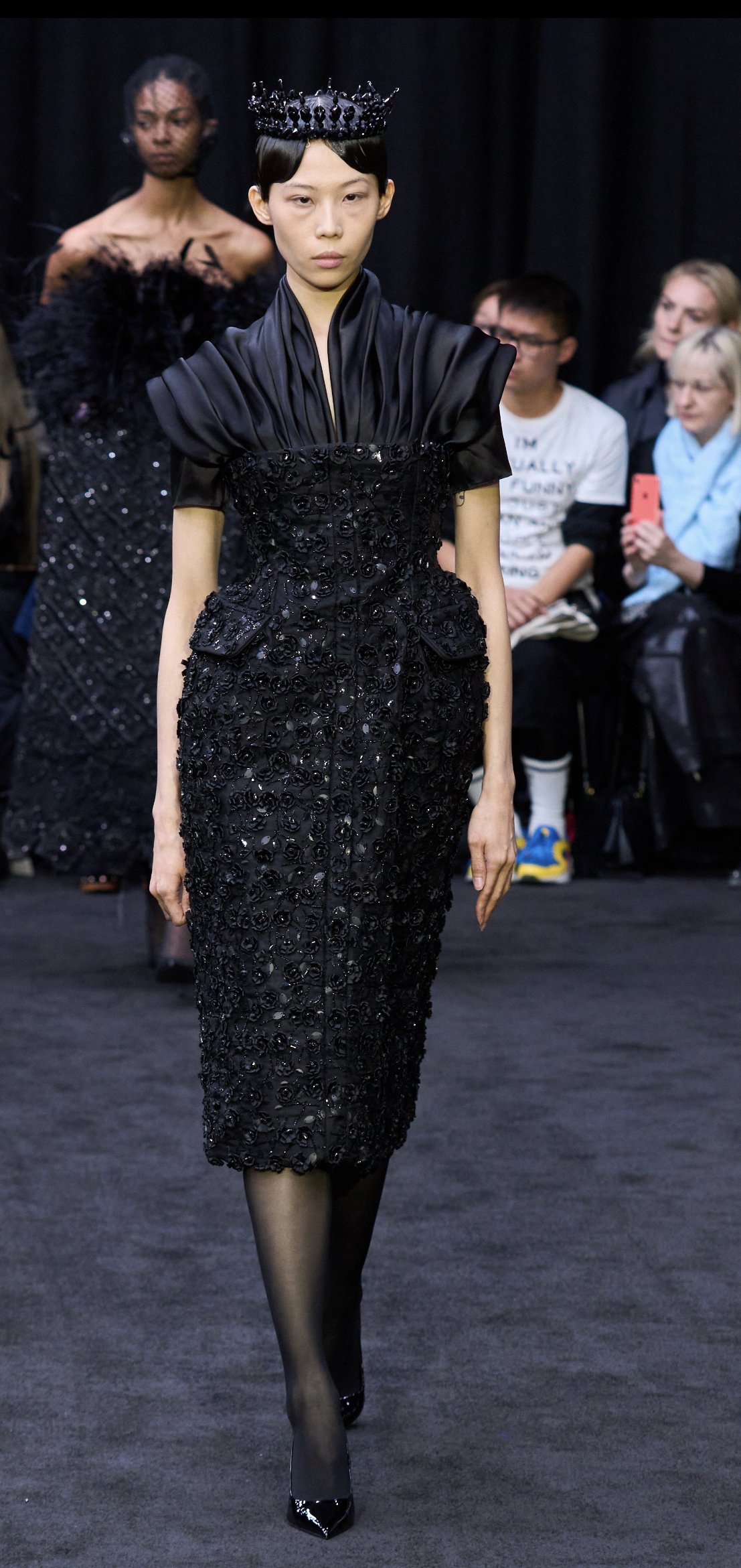 Richard Quinn SS23 Silk and Velvet Dress