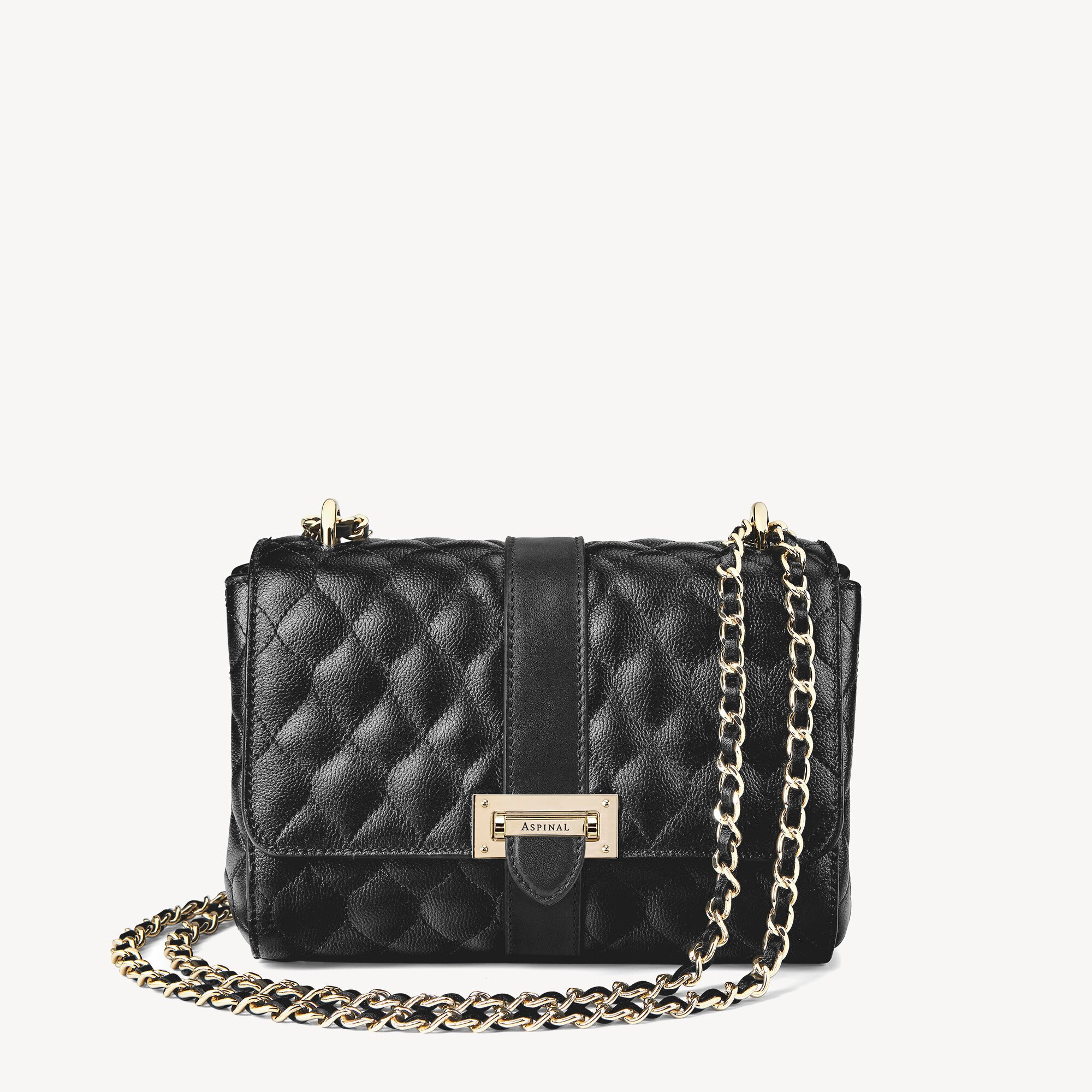 Aspinal of London Lottie Bag in Black Quilted Kaviar.jpg