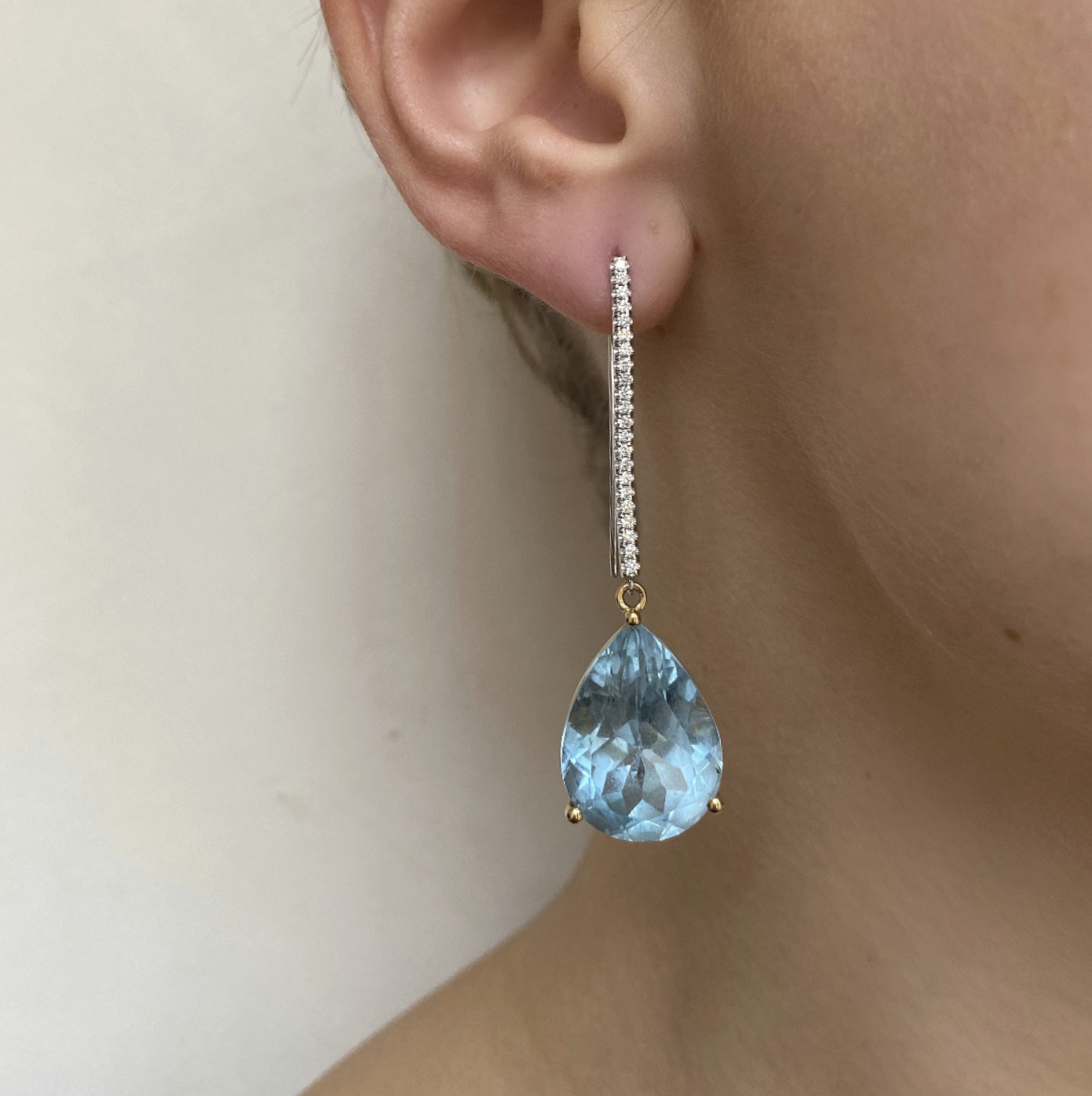 LWL Jewelry Curve 50mm Earrings in Topaz