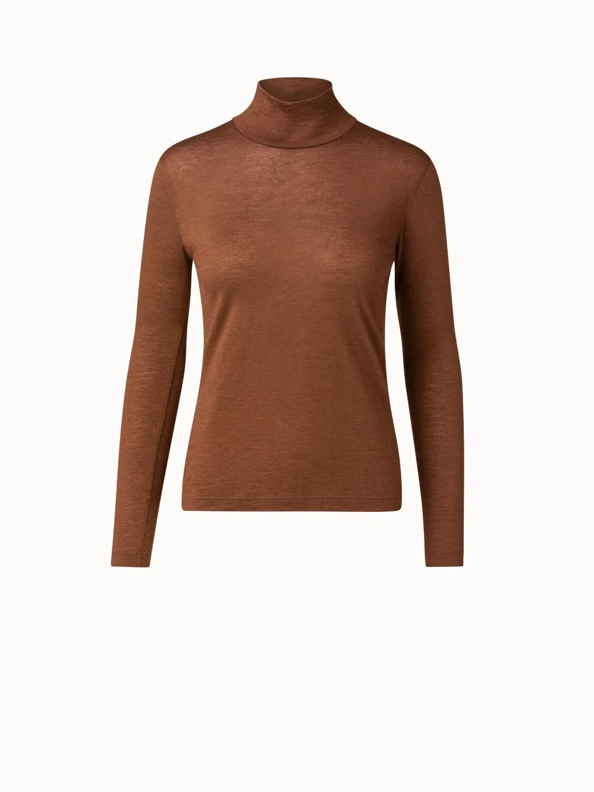 Akris Cashmere Silk Jersey Top in Caramel