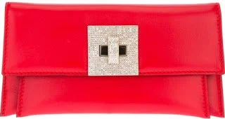 Valentino Embellished Satin Clutch