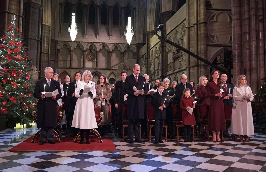 Members of the British Royal Family attend the Princess of Wales' Christmas Carol Service