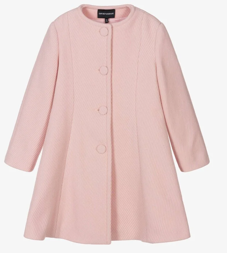 Emporio Armani Kids Ribbed Wool Coat