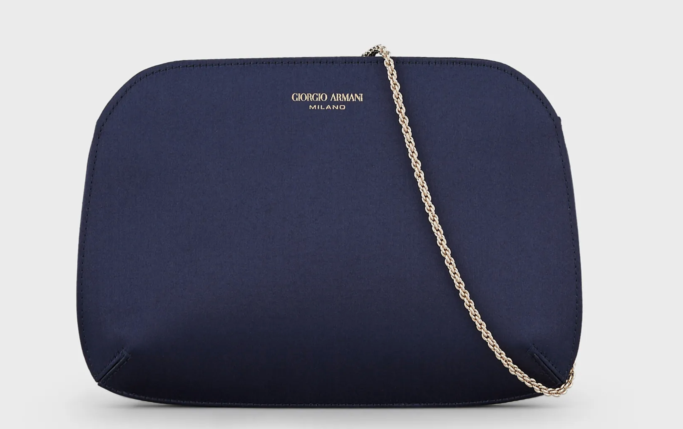 Giorgio Armani La Prima Clutch in Blue Satin