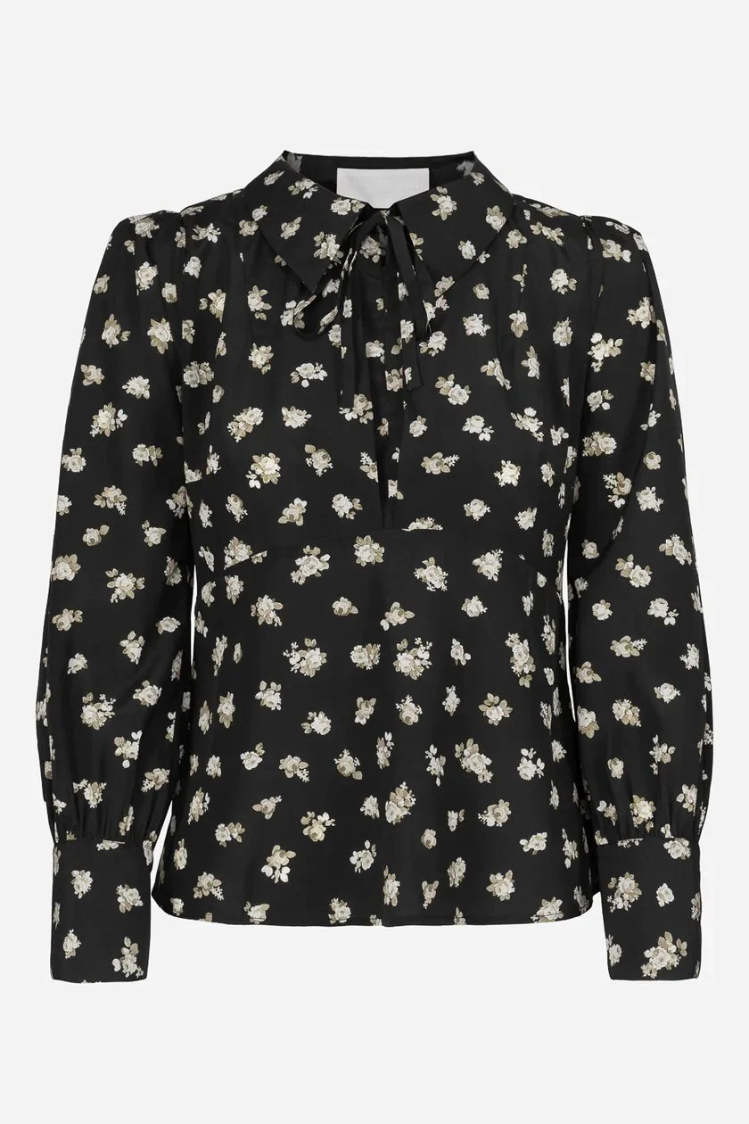 Pia Tjelta Melanie Blouse in Black Rose