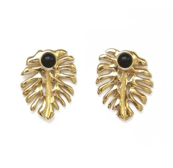 Francesca Romana Diana Gold Leaf Earrings