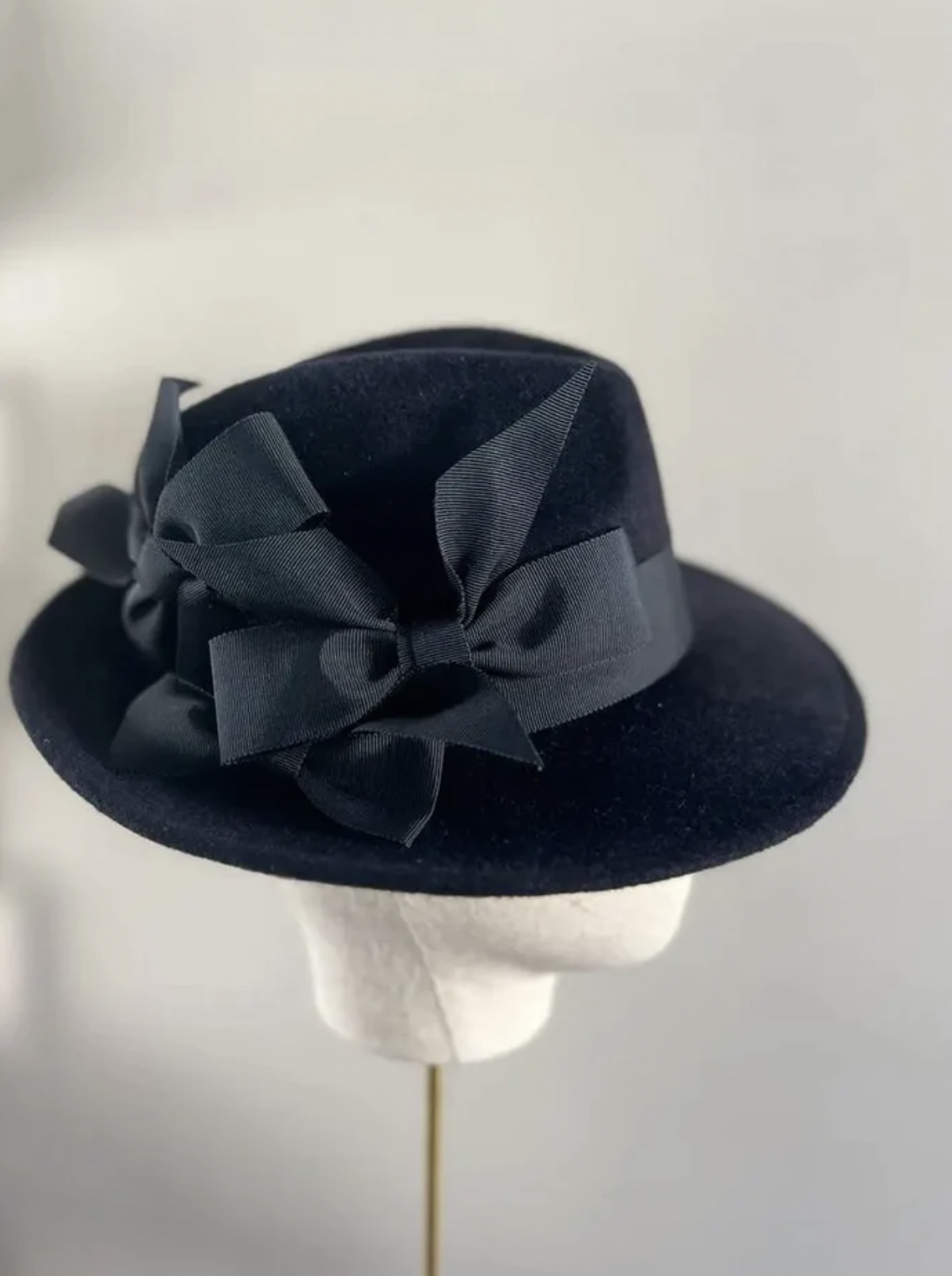 Jane Taylor Midnight Trilby with Bows