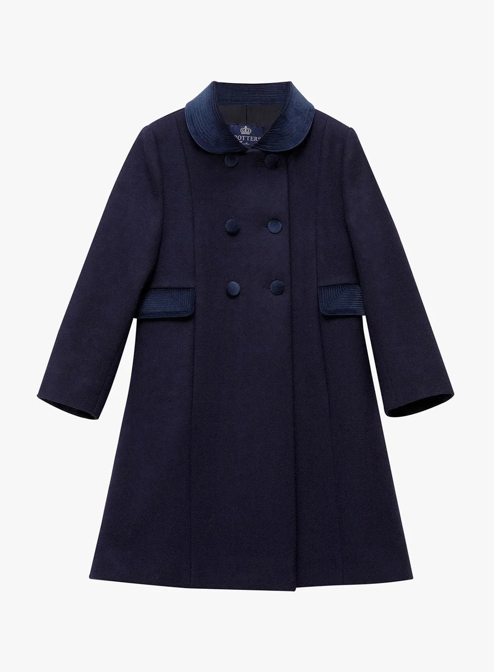Trotters Heritage Classic Coat in Navy