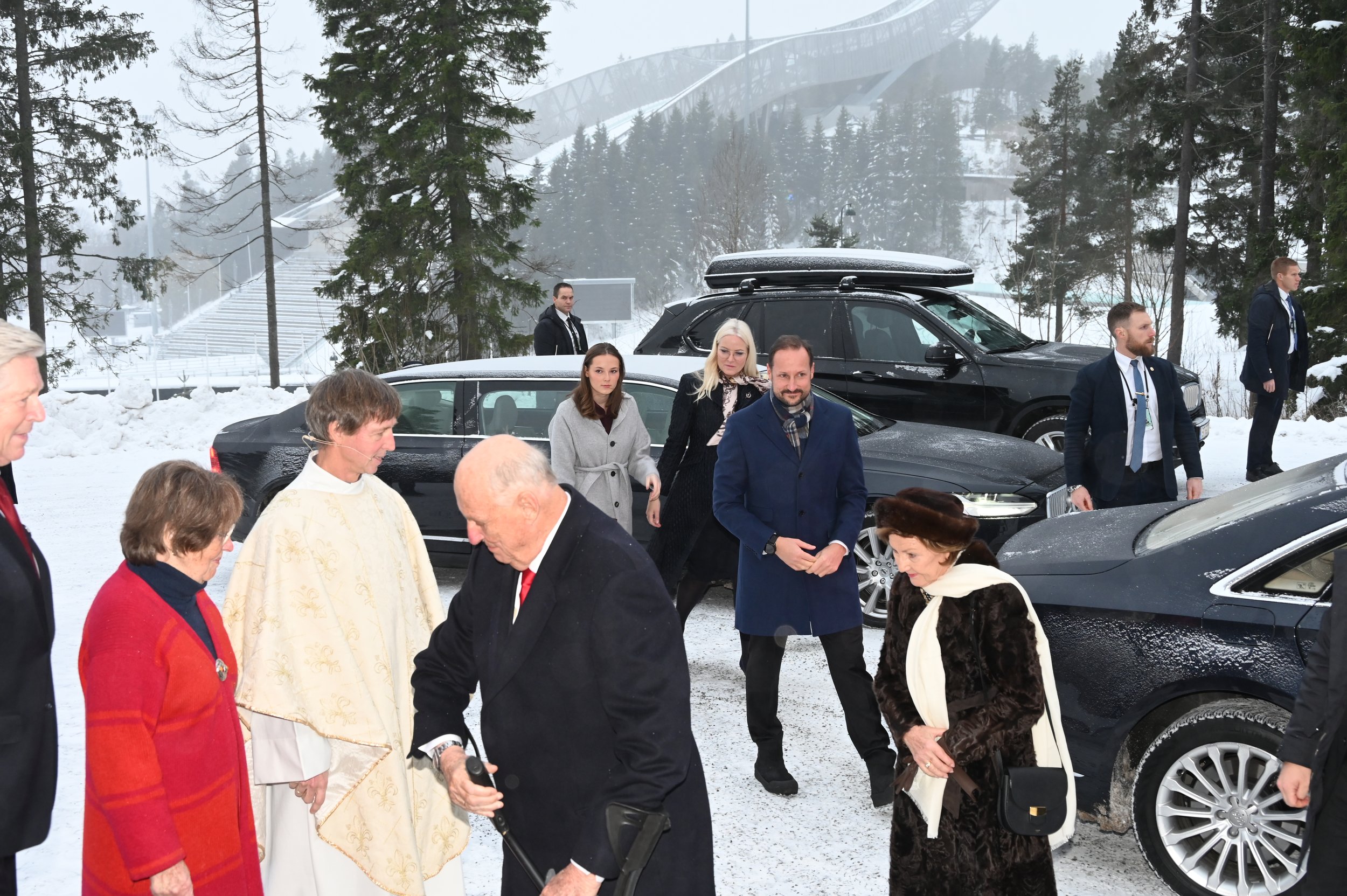 Norwegian Royal Family attends Christmas Day service in Holmenkollen
