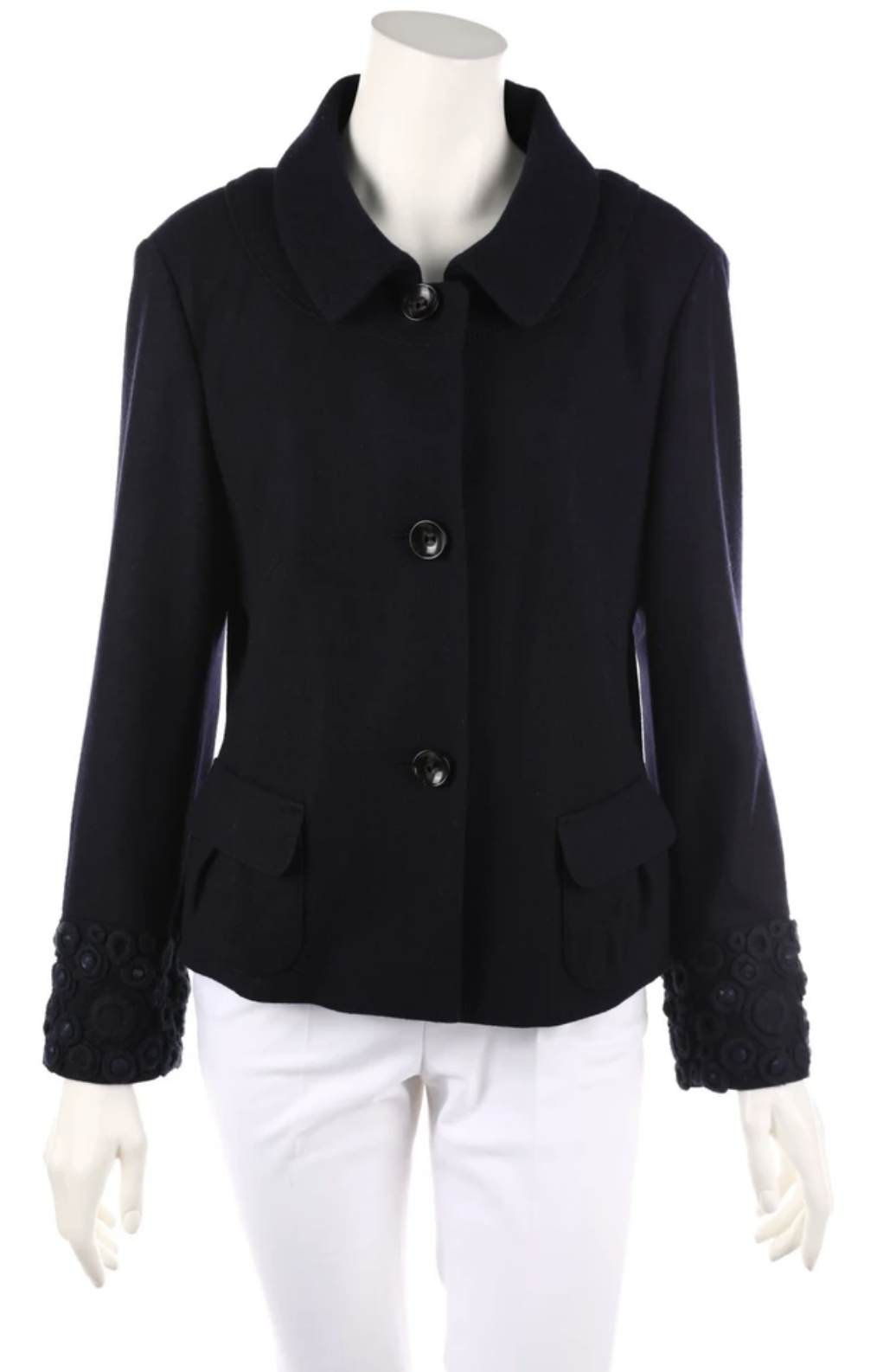 Laurél Textured Jacket in Navy