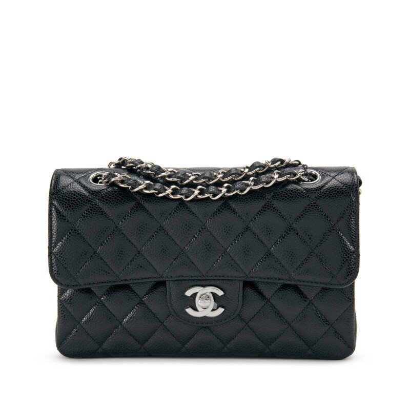 Chanel Mini Classic Flap Bag in Black and Silver Hardware