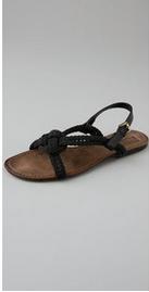Joie Braided Flat Sandals in White