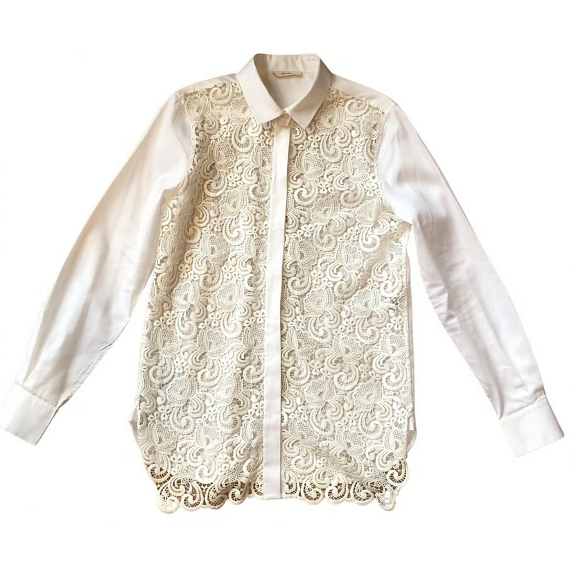 Emeline Lace Shirt - Black