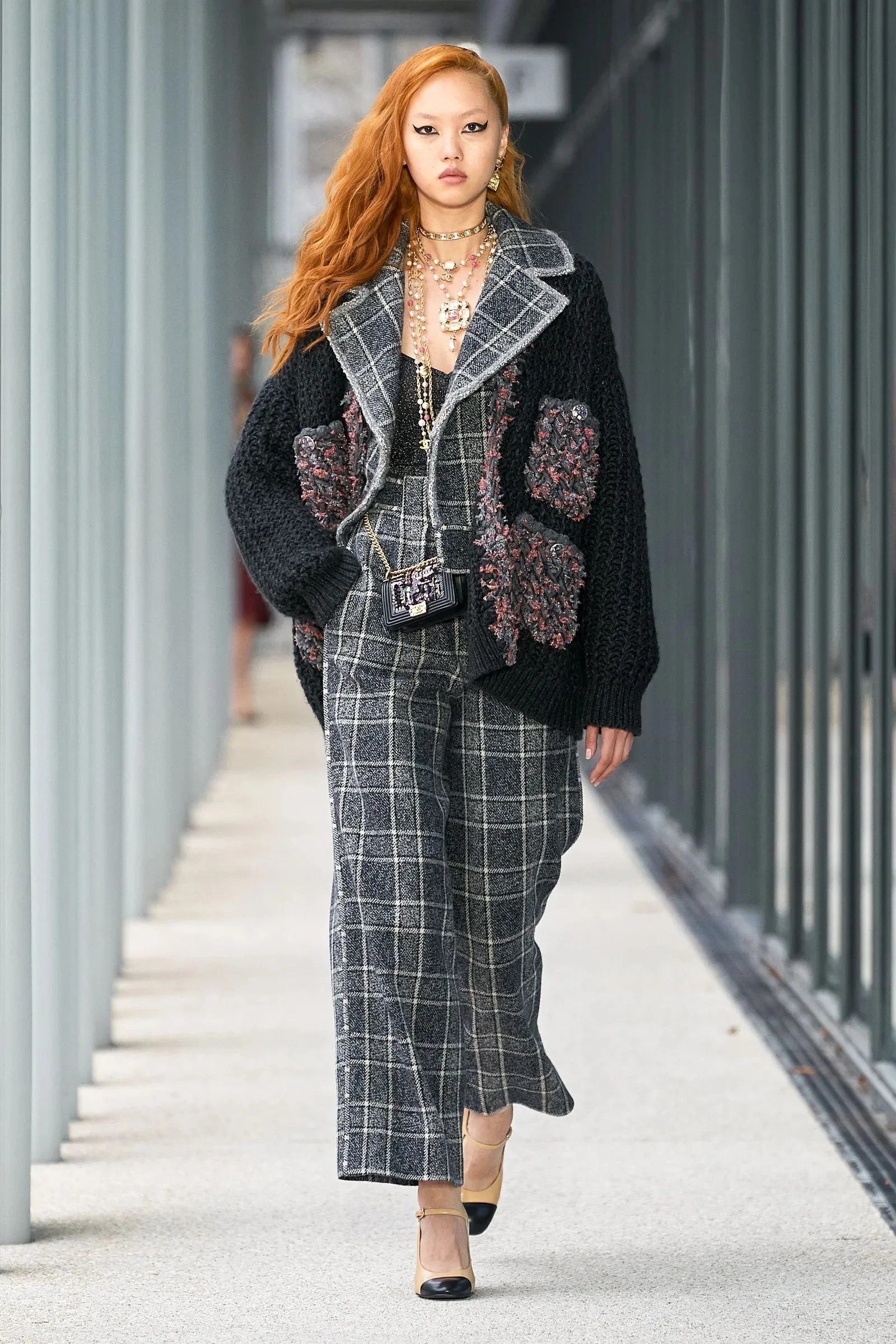 Chanel Wool Check Wide-Leg Trousers.jpg