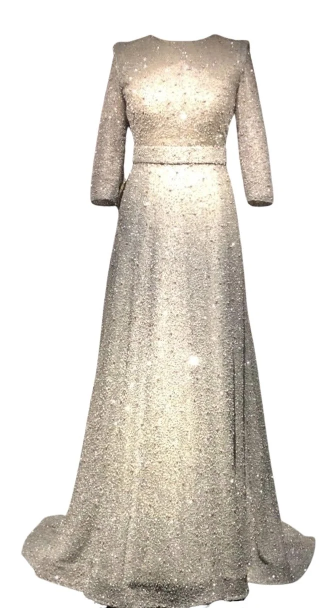 Lasse Spangenberg Pearl Lace Gown