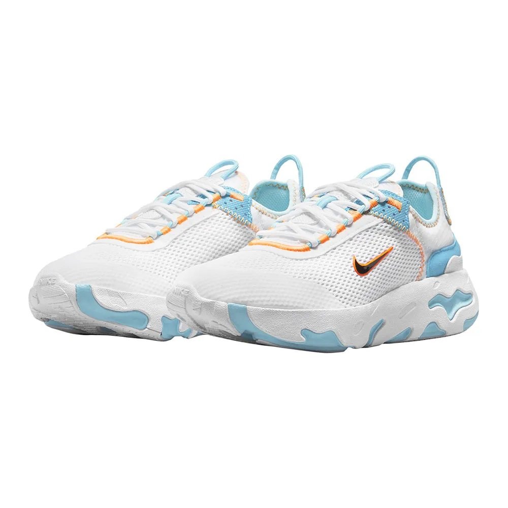 Nike Junior React Live GS Trainers in WhiteBlackTotal OrangeChlorine Blue.jpg