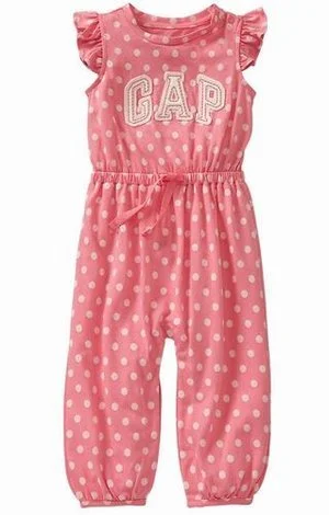 Gap Baby Polka-Dot Jumpsuit in Pink