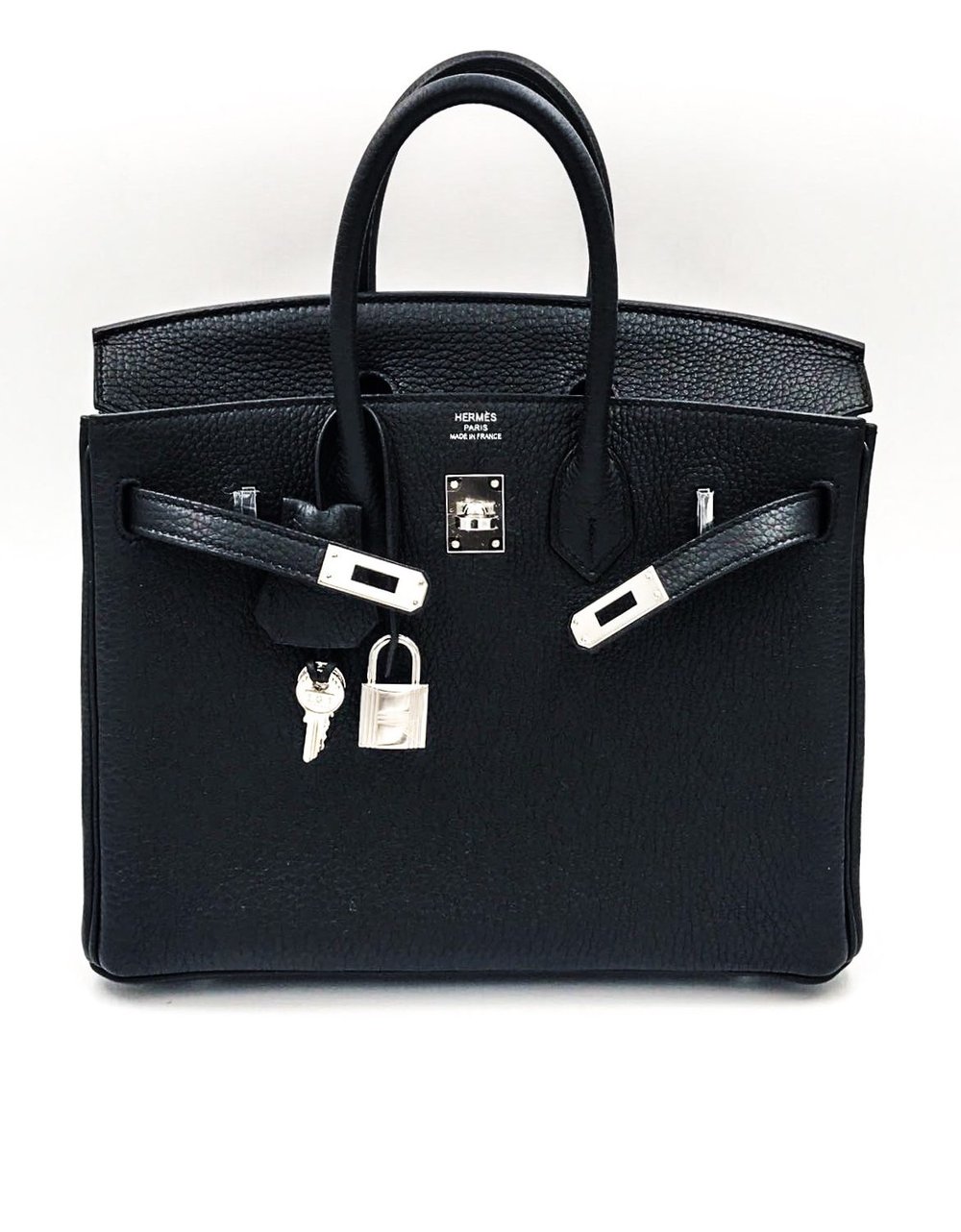 Hermes Birkin 25 Bag in Black with Palladium Hardware — UFO No More