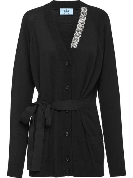 Prada Crystal-Embellished Cardigan