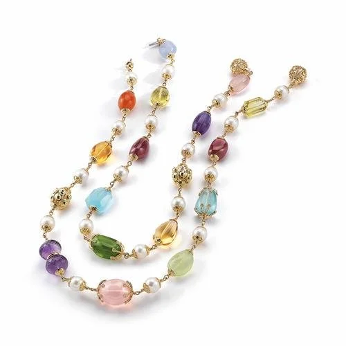 Seaman Schepps Baroque Necklace in Multi Stone