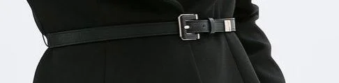 Zara Black Buckle Leather Belt