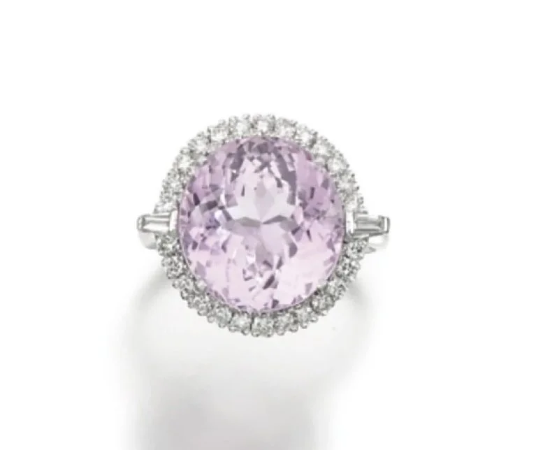 Sotheby's Diamond and Kunzite Ring