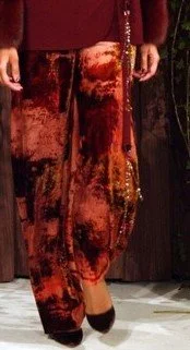 Gerald Watelet Couture Printed Wide-Leg Trousers