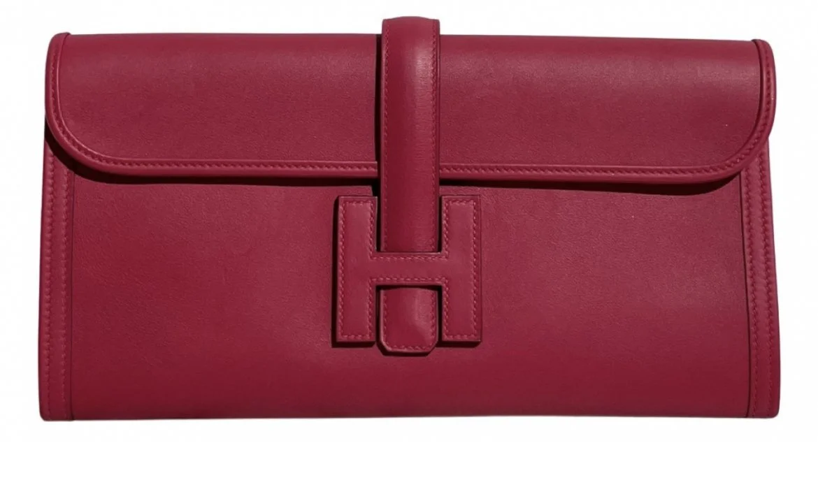 Hermes Jige Elan 29 Clutch in Burgundy