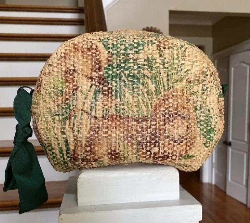 Maria La Rosa Jungle Woven Clutch