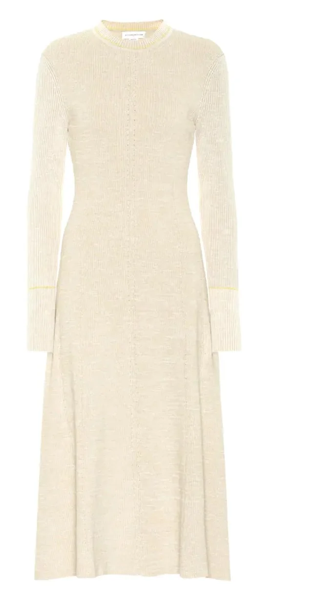 Victoria Beckham Cotton-Blend Midi Dress