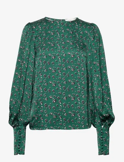 By Malina Rina Blouse in Green Leo