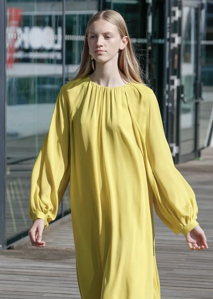 Natan Balloon Sleeves Midi Dress