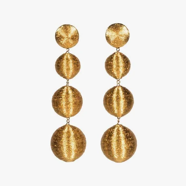 Rebecca de Ravenel 4-Drop Bonbon Earrings in Gold