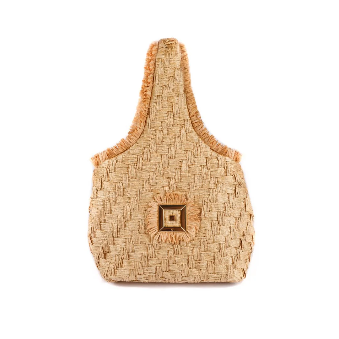 Themis Z Infinity Straw Top Handle Bag