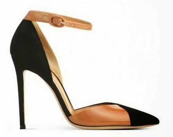 Gianvito Rossi Suede and Patent Leather Pumps
