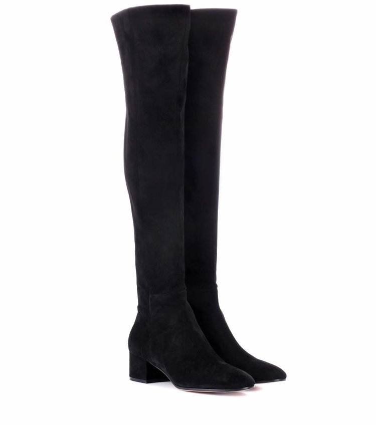 Gianvito Rossi 85 Suede Over-The-Knee Boots — UFO No More