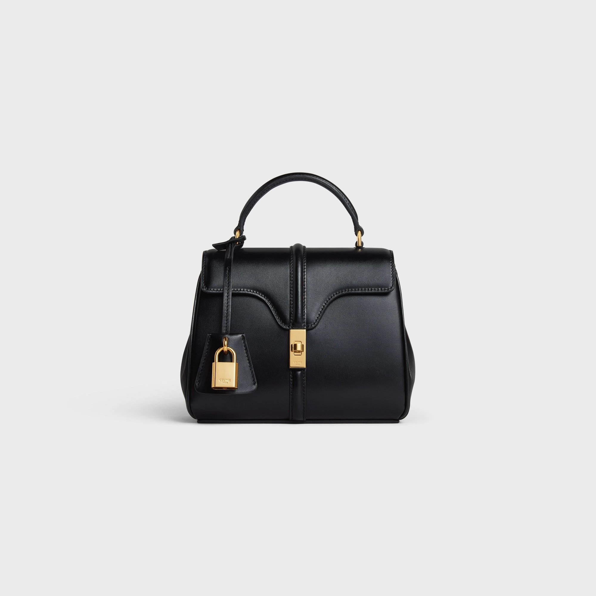 Céline Mini 16 Bag in Black Satinated Calfskin — UFO No More