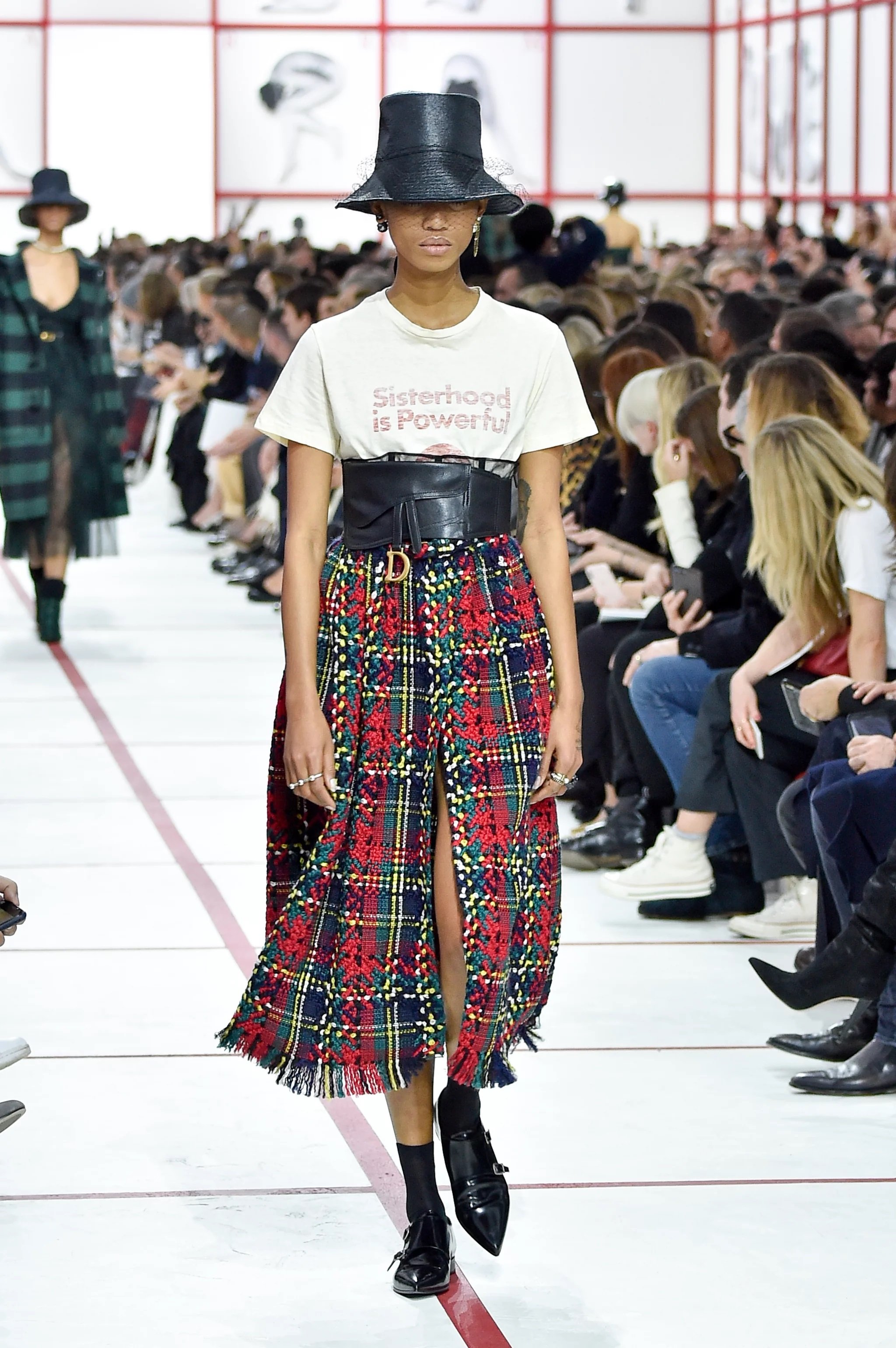 Christian Dior Tartan Midi Skirt.jpg