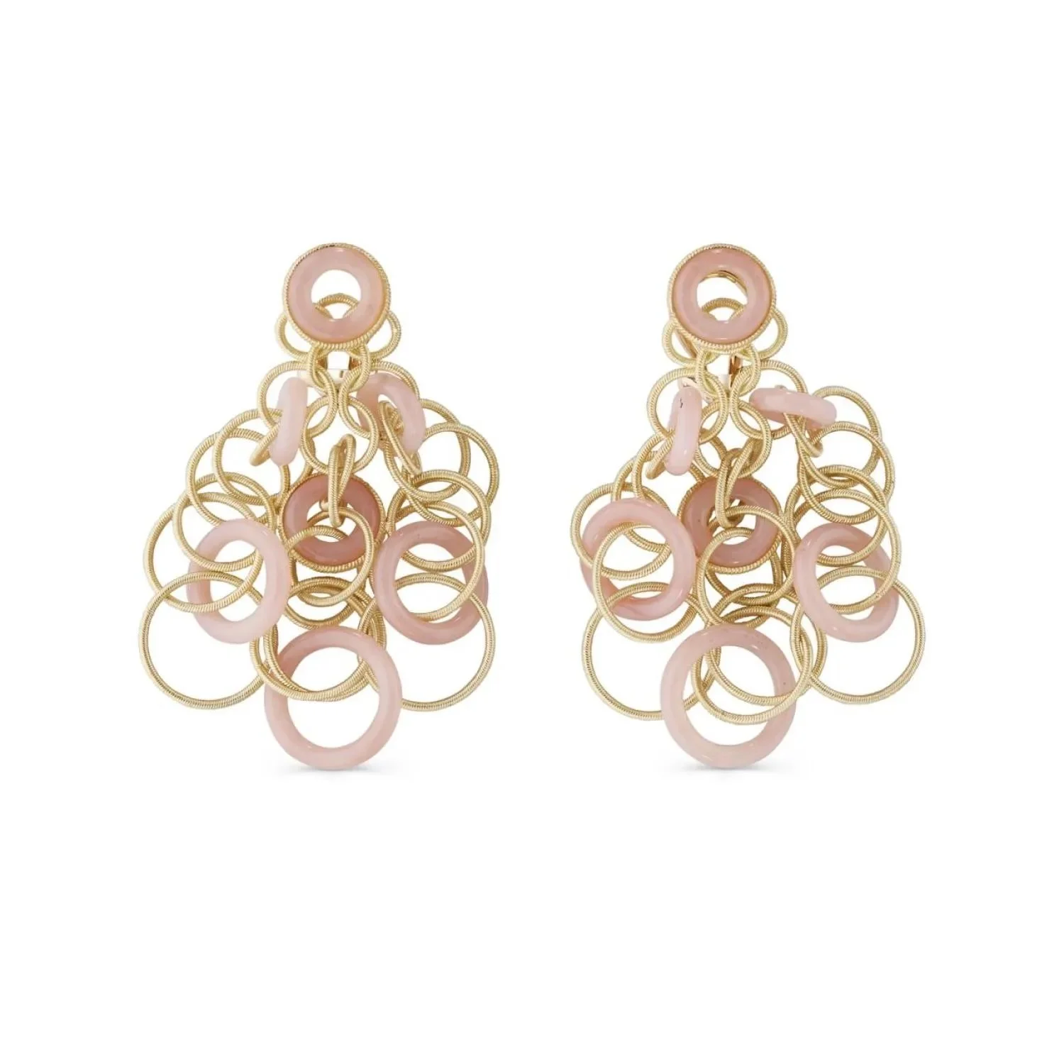 Buccellati Hawaii Colour Earrings in Yellow Gold with Opal