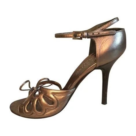 Valentino Metallic Cut-Out Sandals