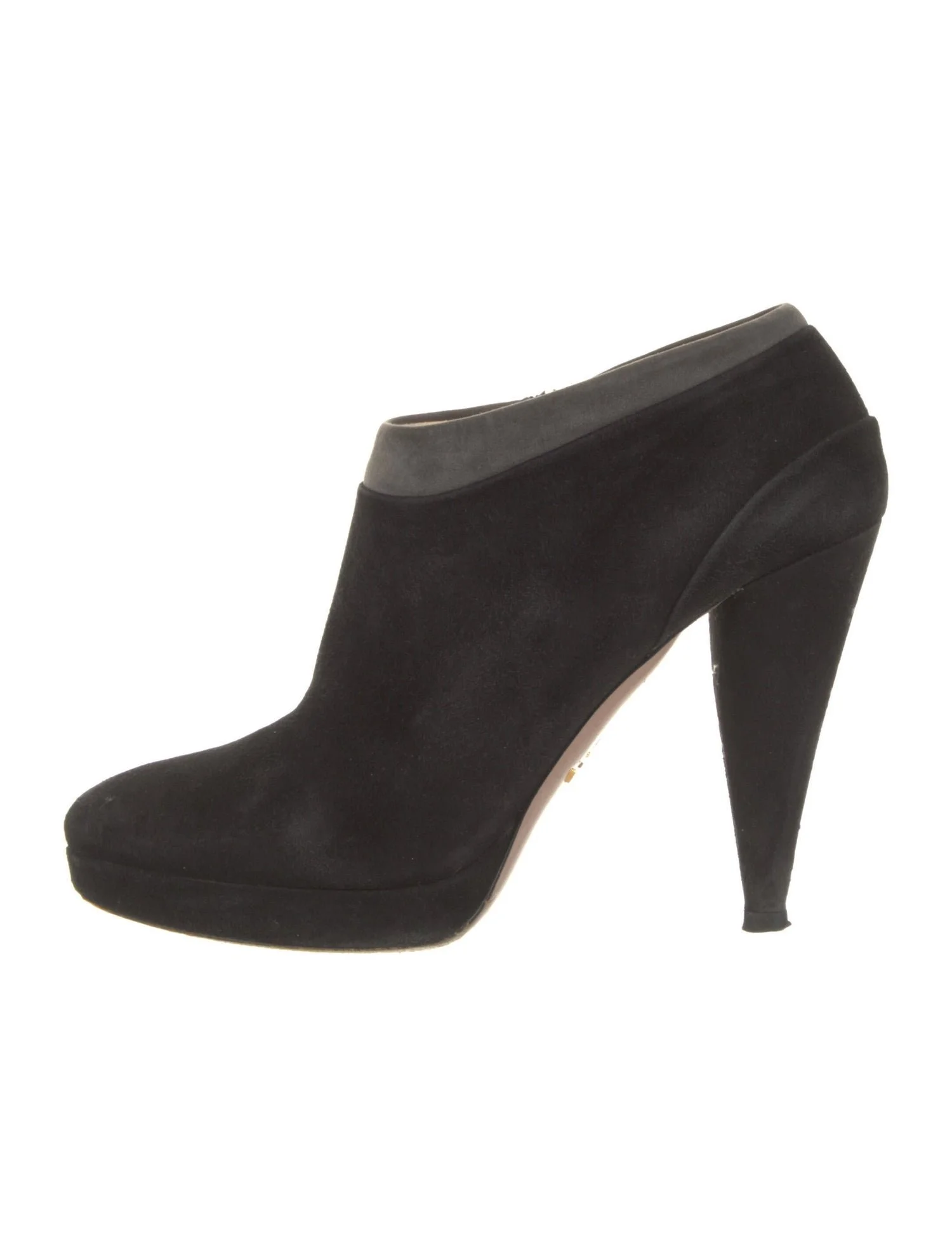Prada Two Tone Suede Ankle Boots