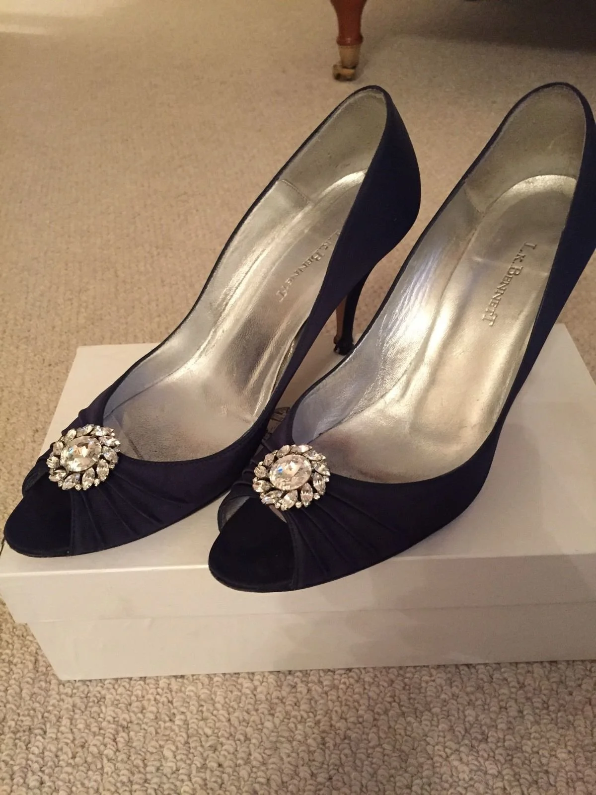 LK Bennett Crystal Peep-Toe Pumps