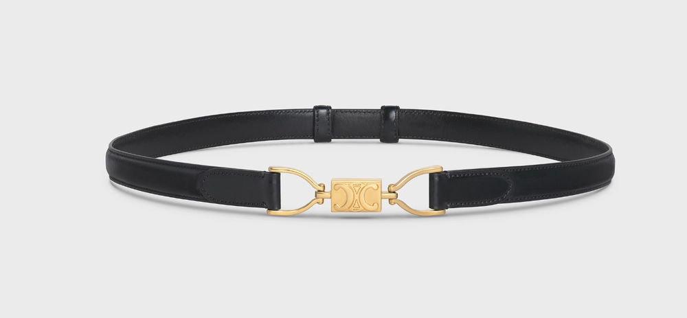 CELINE【入手困難】SMALL BLOCK TRIOMPHE BELT ★TAURILLON 全色 Celine Small Block Triomphe Belt — UFO No More