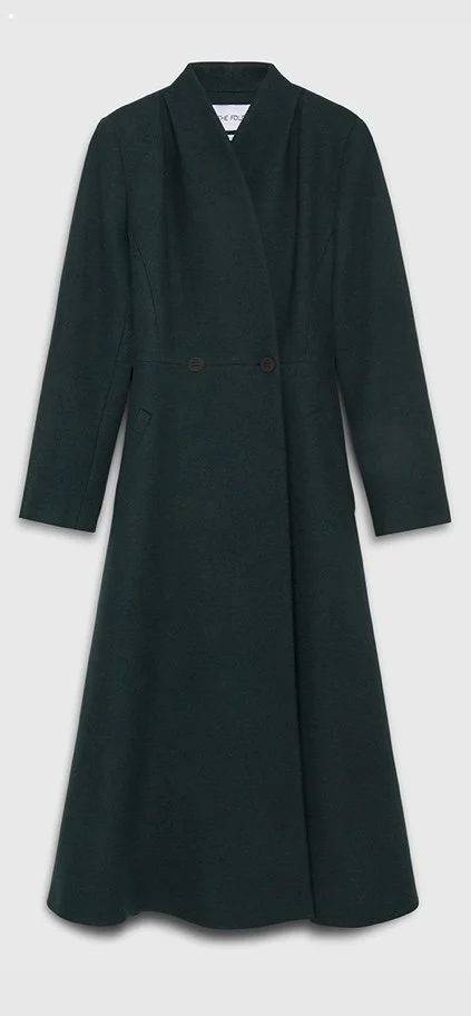 The Fold Finchley Coat in Dark Green