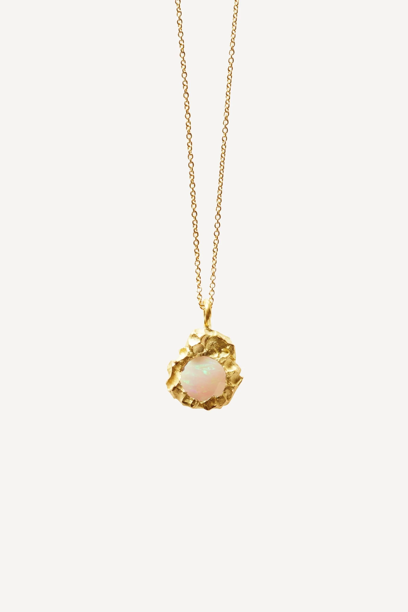 Orit Elhanati Drawn Big Sun Necklace in White Opal